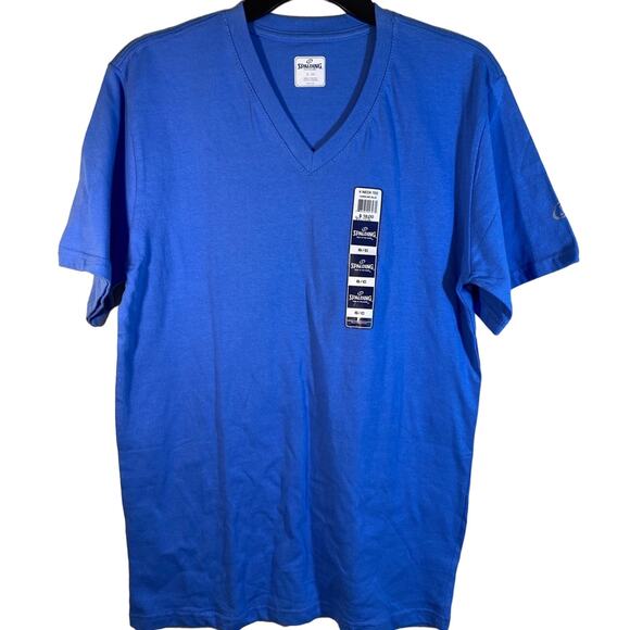 Spaulding V Neck Carolina Blue Tee Shirt Size Small - Picture 1 of 6